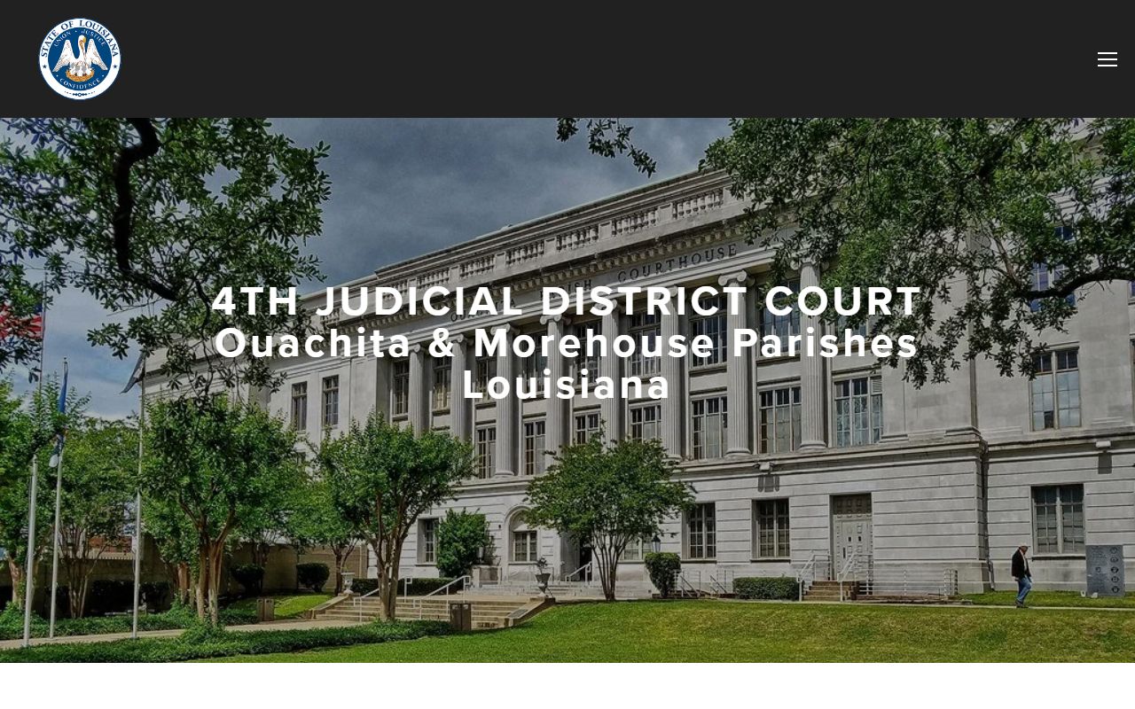 Fourth Judicial District Court homepage for Ouachita and Morehouse parishes